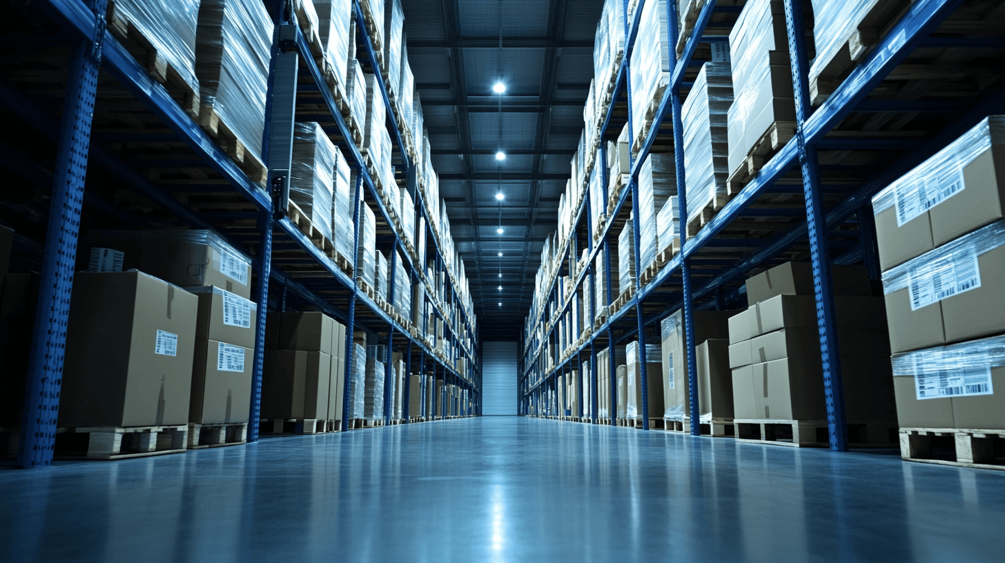 倉庫でバーコードスキャンによる荷物管理を行う軽貨物配送サービスの作業風景